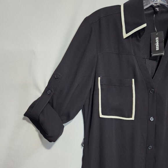 Express Black Shirt Dress with Sash Size XS - Picture 7 of 14
